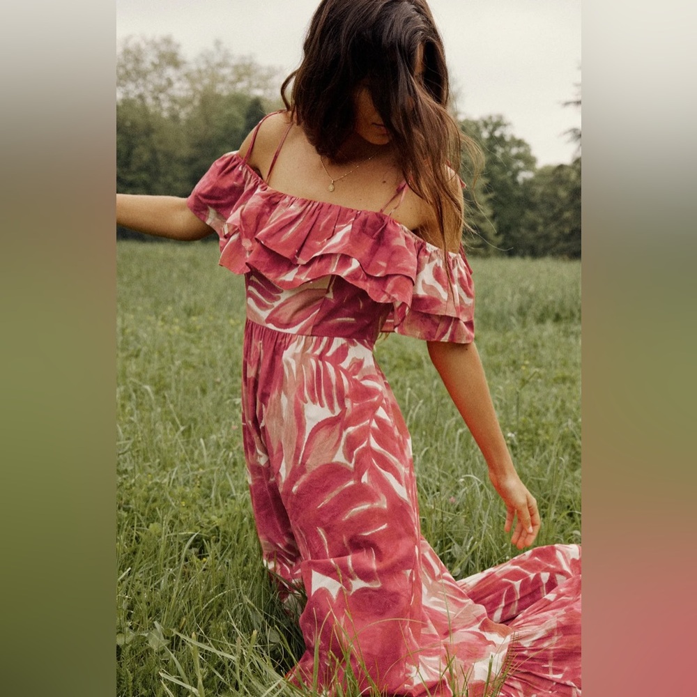 NWT Zara floral printed maxi/midi dress size S - Picture 1 of 8